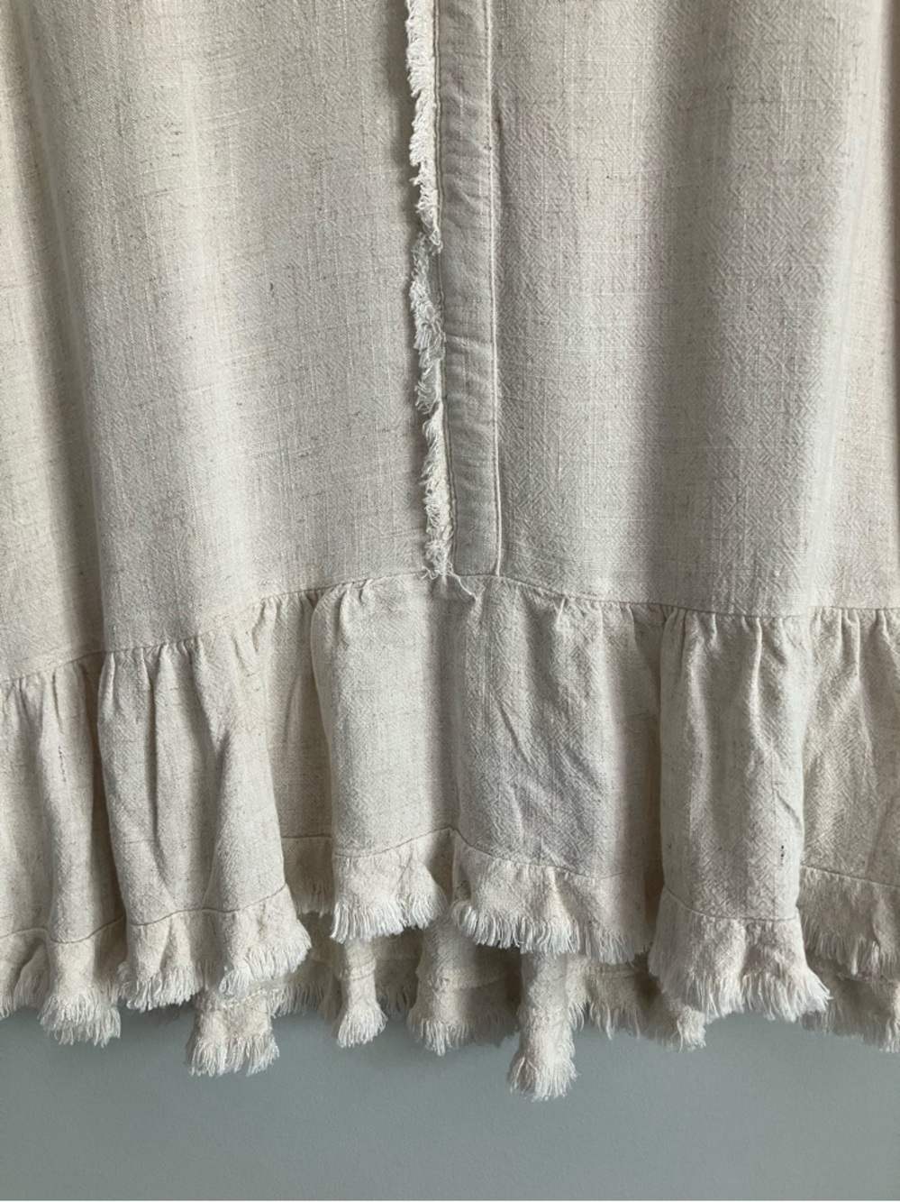 UMGEE Tan Linen and Cotton Blend Peplum Tunic Tank Size L - Picture 4 of 9